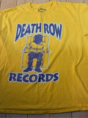 Death Row Records Yellow Graphic Short Sleeve Tee